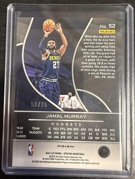 2021-22 Panini Spectra #52 Jamal Murray Asia Red & Yellow