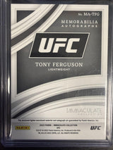 2022 Panini Immaculate UFC Tony Ferguson Memorabilia Auto /99