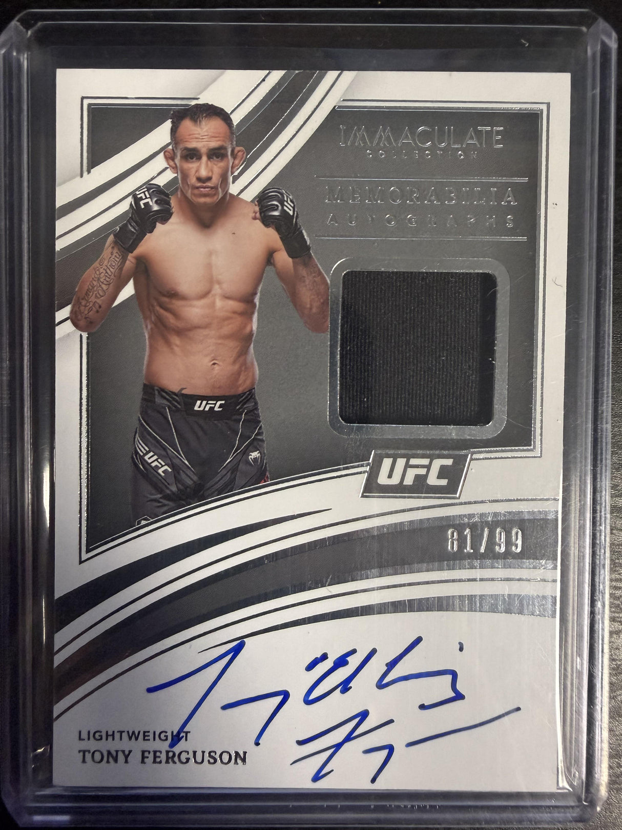 2022 Panini Immaculate UFC Tony Ferguson Memorabilia Auto /99