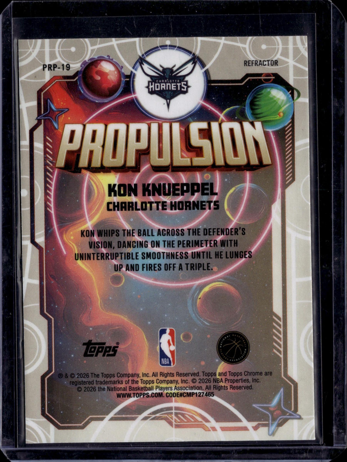 2025-26 Topps Chrome Cosmic #PRP-19 Kon Knueppel Propulsion