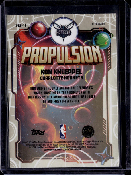 2025-26 Topps Chrome Cosmic #PRP-19 Kon Knueppel Propulsion