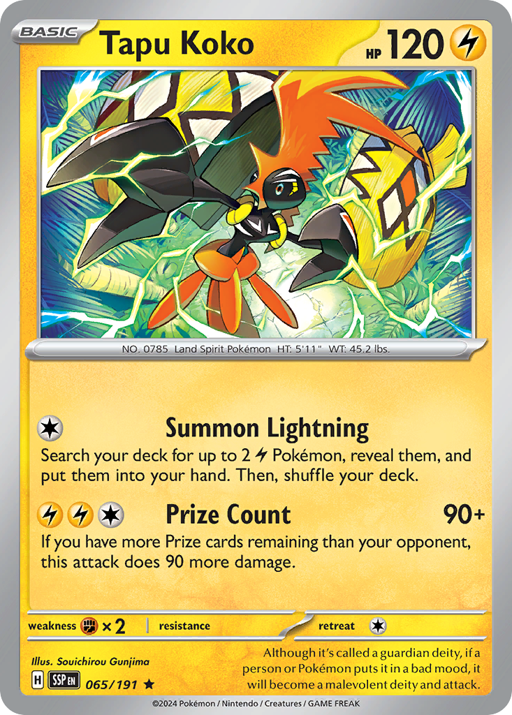 Tapu Koko (65/191) - [Holo Foil] Surging Sparks (SSP)