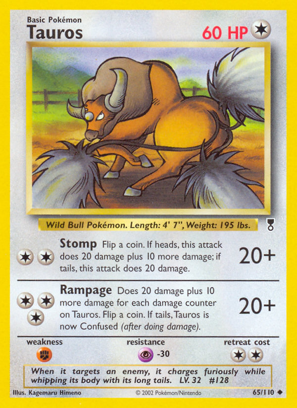 Tauros (65/110) - [Reverse Holo] Legendary Collection (LC)