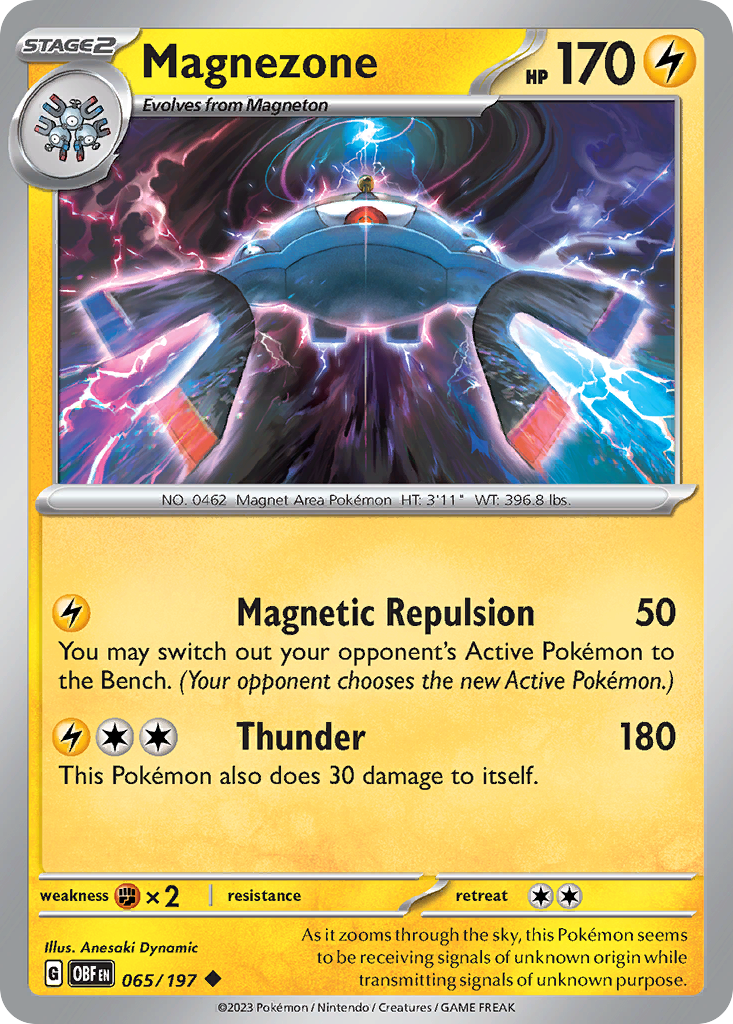 Magnezone (65/197) - [Reverse Holo] Obsidian Flames (OBF)