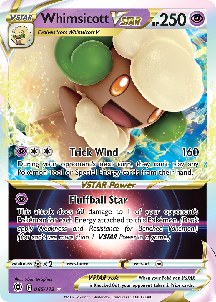 Whimsicott VSTAR (65/172) - [Holo Foil] Brilliant Stars (BRS)