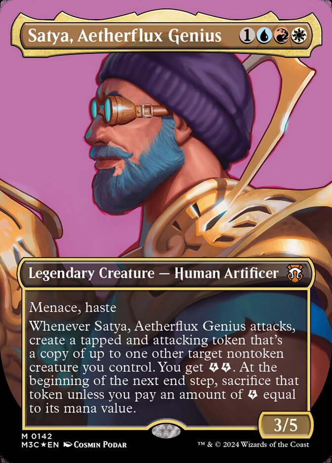 Satya, Aetherflux Genius - [Foil, Showcase] Modern Horizons 3 Commander (M3C)