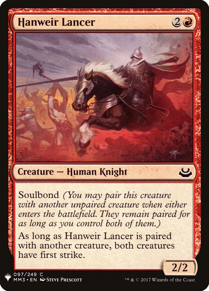 Hanweir Lancer (MM3-97) - The List (PLST)