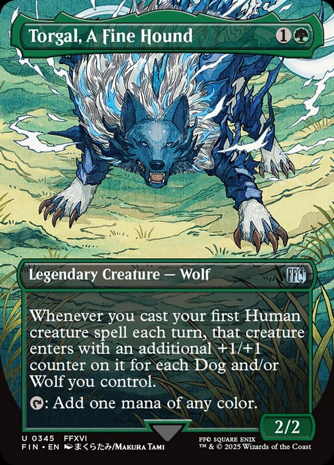 Torgal, A Fine Hound (345) - [Foil, Borderless] Final Fantasy (FIN)