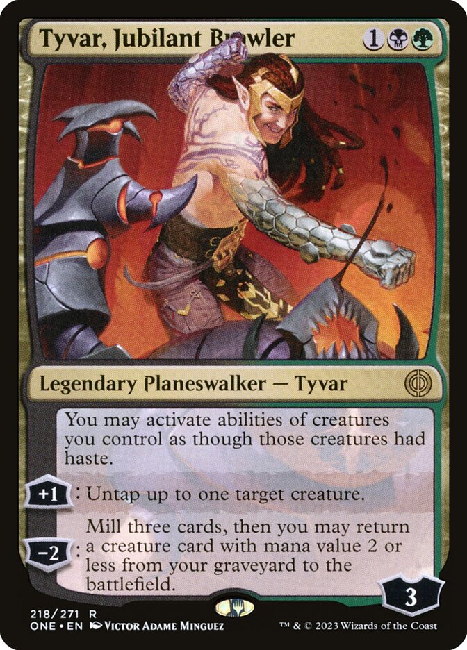 Tyvar, Jubilant Brawler (218) - Phyrexia: All Will Be One (ONE)