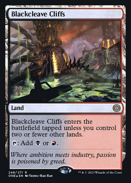 Blackcleave Cliffs (248s) - Phyrexia: All Will Be One Promos (PONE)