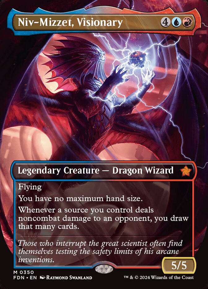 Niv-Mizzet, Visionary - [Foil, Borderless] Foundations (FDN)