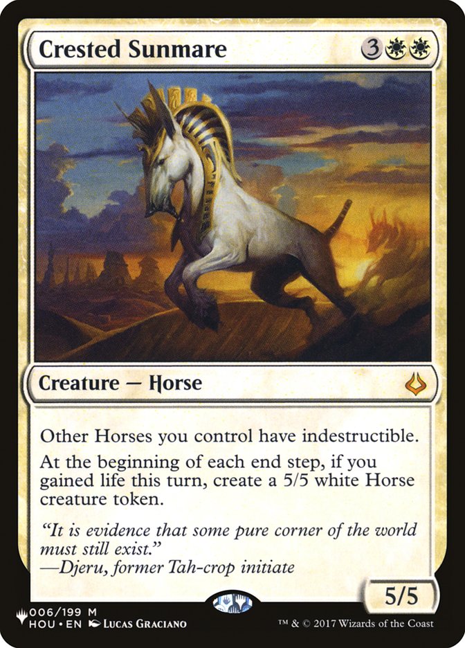 Crested Sunmare - The List (PLST)