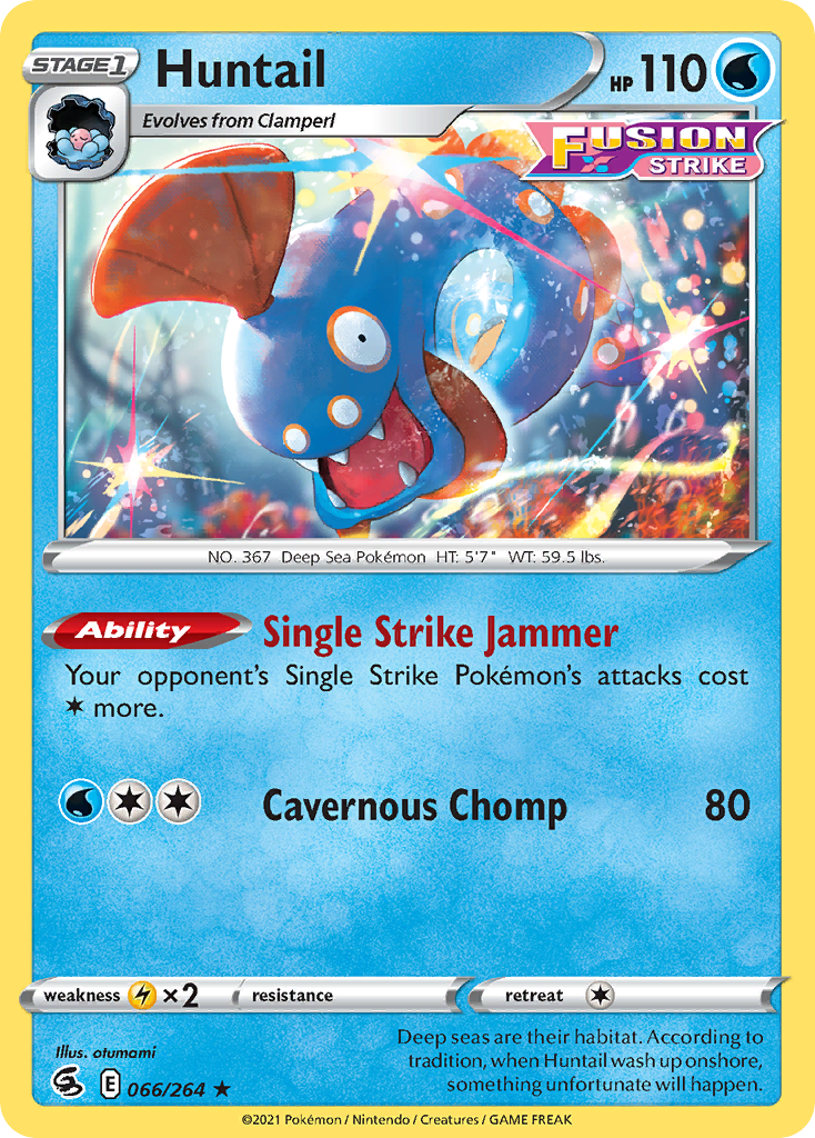 Huntail (66/264) - [Reverse Holo] Fusion Strike (FST)