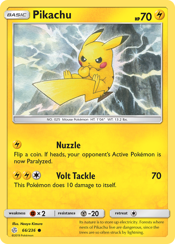 Pikachu (66/236) - [Reverse Holo] Cosmic Eclipse (CEC)
