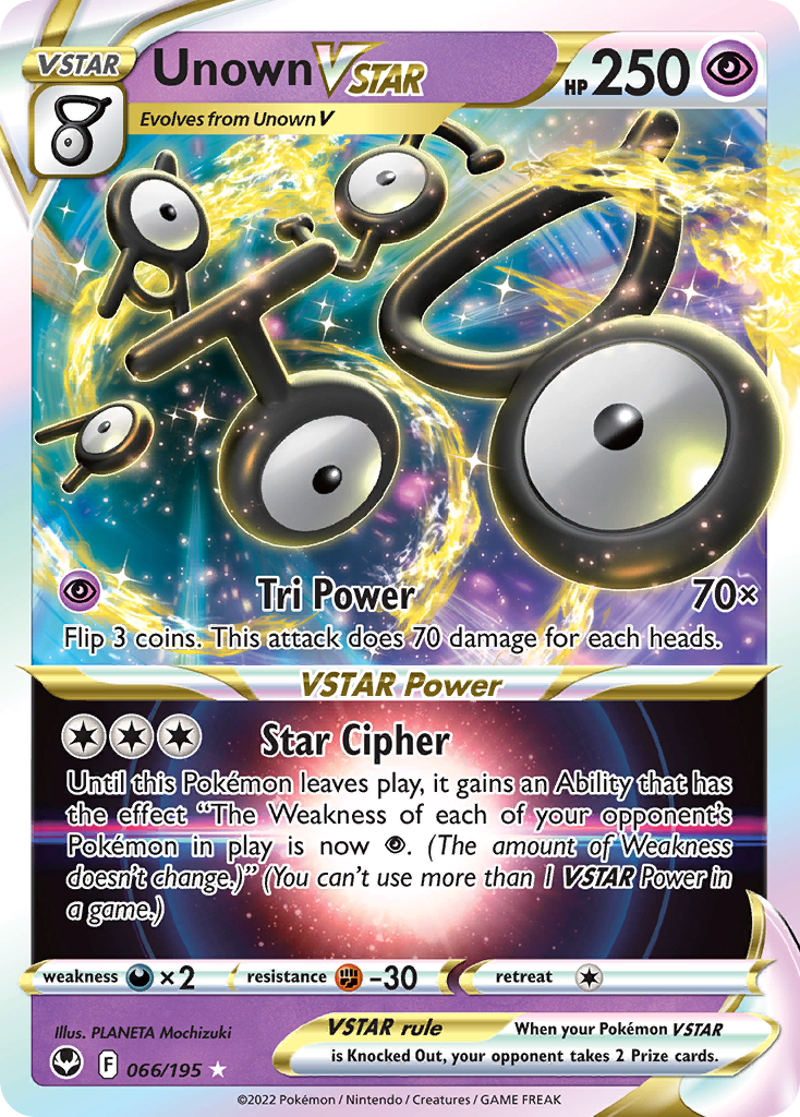 Unown VSTAR (66/195) - [Holo Foil] Silver Tempest (SIT)