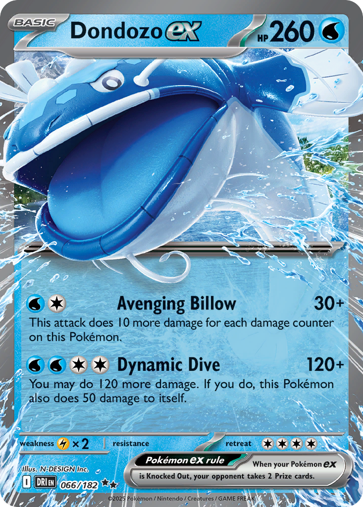 Dondozo ex (66/182) - [Holo Foil] Destined Rivals (DRI)