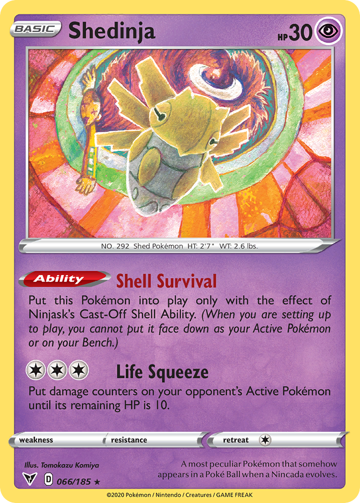 Shedinja (66/185) - [Reverse Holo] Vivid Voltage (VIV)