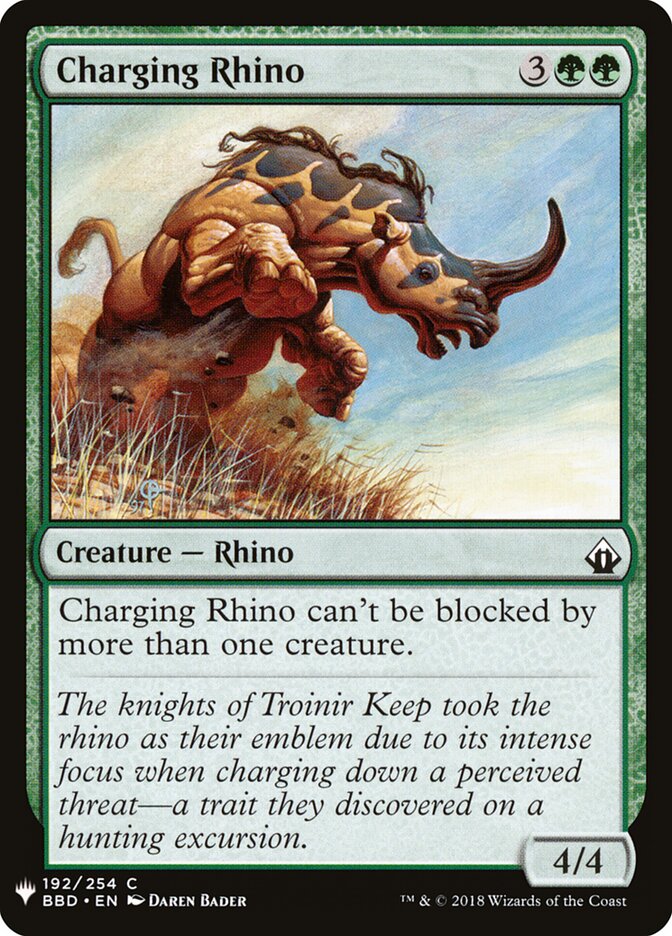 Charging Rhino (BBD-192) - The List (PLST)