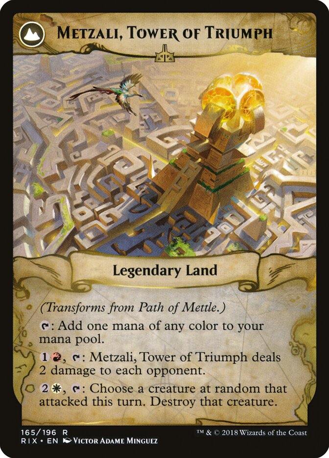 Path of Mettle // Metzali, Tower of Triumph (165) - Rivals of Ixalan (RIX)
