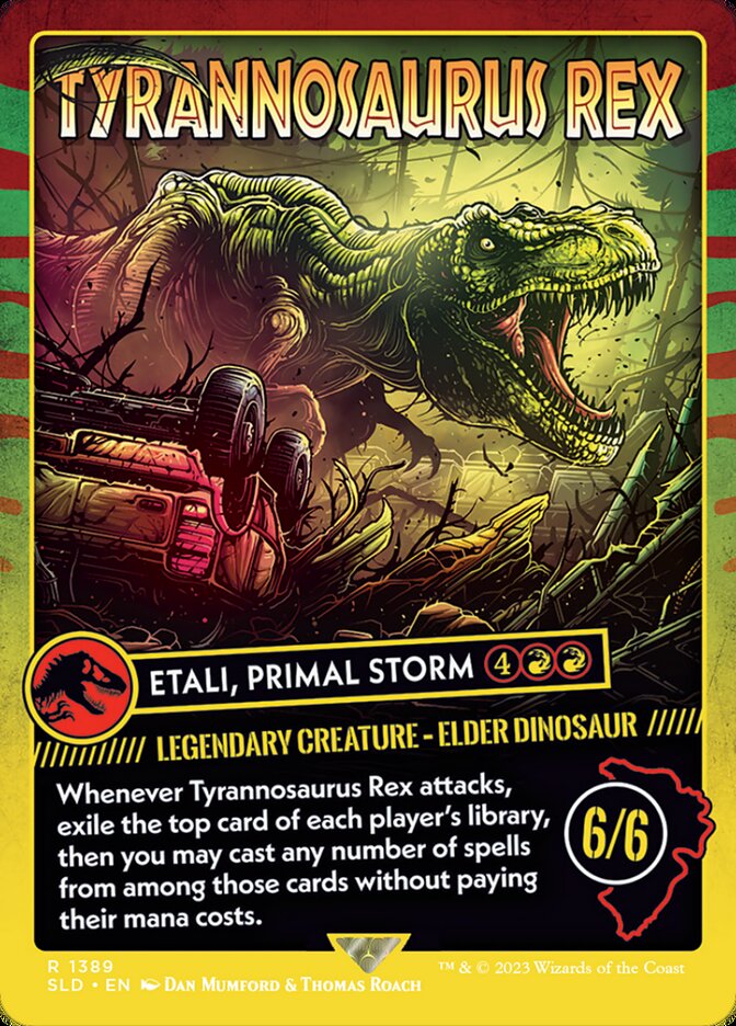 Tyrannosaurus Rex - Etali, Primal Storm - [Borderless] Secret Lair Drop (SLD)