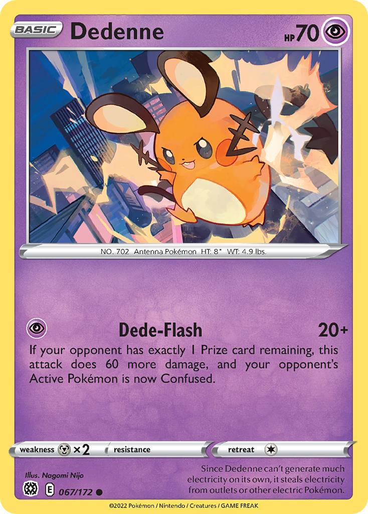 Dedenne (67/172) - [Reverse Holo] Brilliant Stars (BRS)