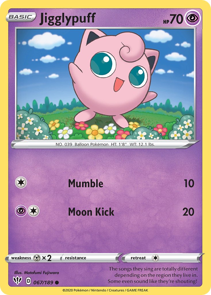 Jigglypuff (67/189) - [Reverse Holo] Darkness Ablaze (DAA)