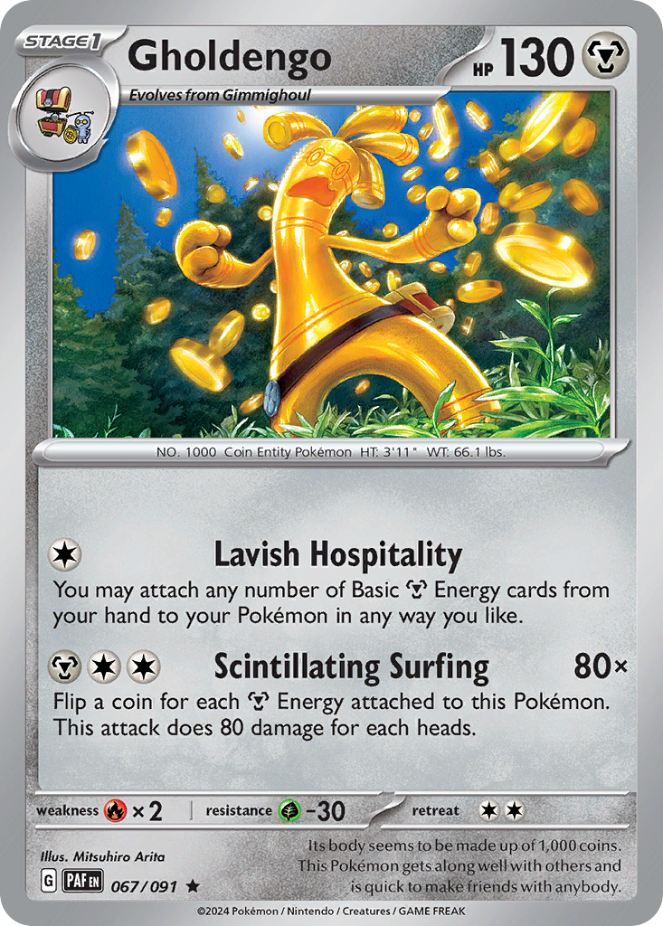 Gholdengo (67/91) - [Reverse Holo] Paldean Fates (PAF)