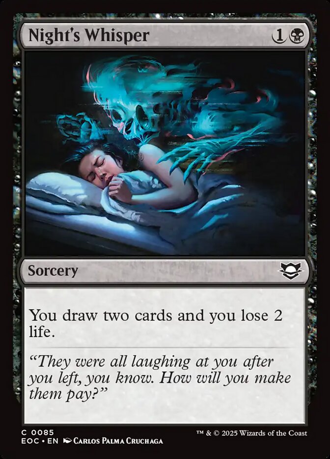 Night's Whisper (85) - Edge of Eternities Commander (EOC)