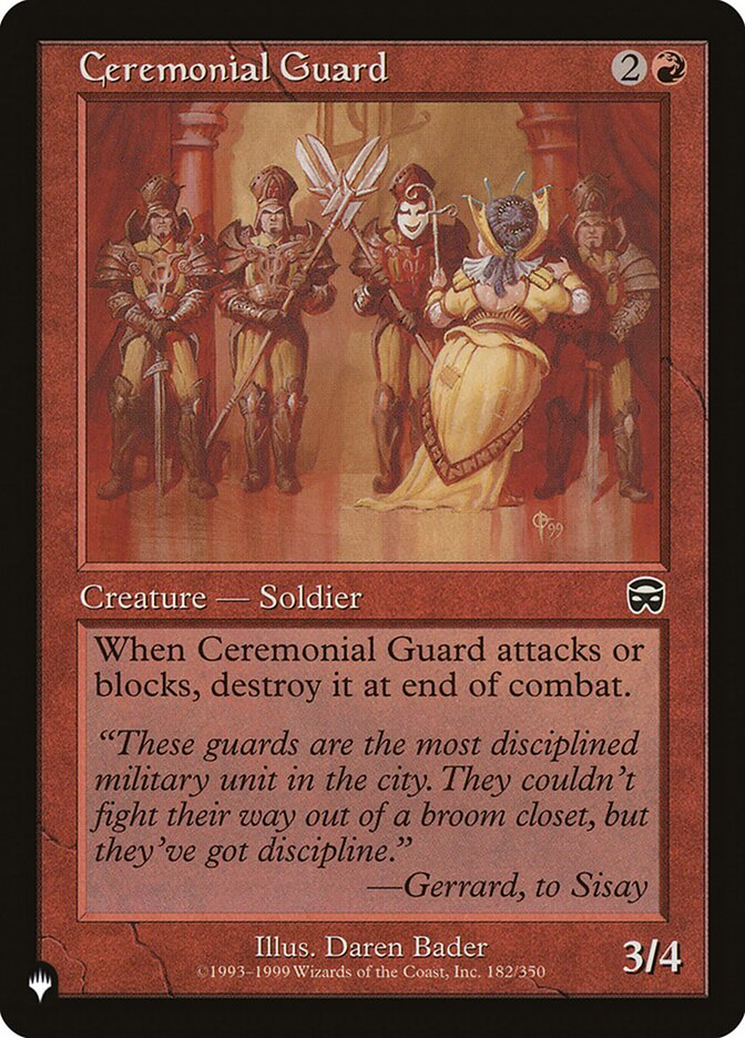 Ceremonial Guard (MMQ-182) - The List (PLST)