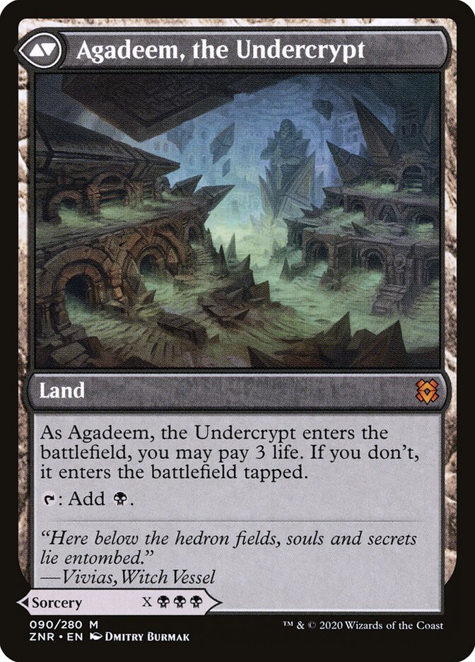 Agadeem's Awakening // Agadeem, the Undercrypt (90) - Zendikar Rising (ZNR)