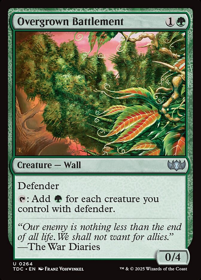 Overgrown Battlement (264) - Tarkir: Dragonstorm Commander (TDC)