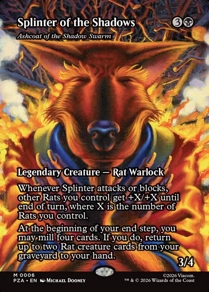Splinter of the Shadows - Ashcoat of the Shadow Swarm (6) - Teenage Mutant Ninja Turtles Source Material (PZA)