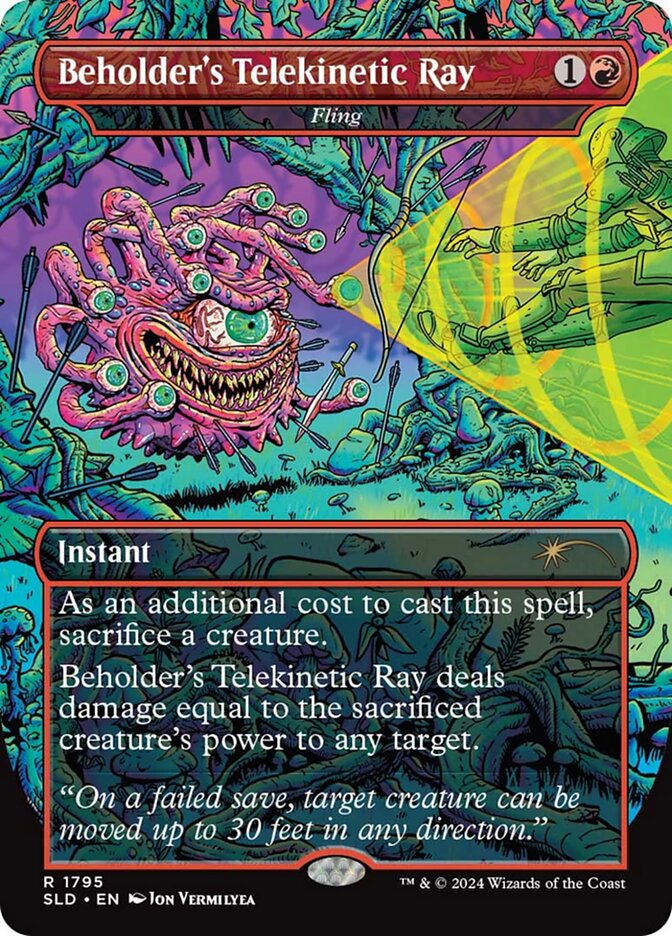 Beholder's Telekinetic Ray - Fling (1795) - Secret Lair Drop (SLD)