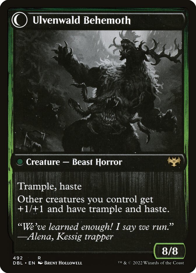 Ulvenwald Oddity // Ulvenwald Behemoth (492) - Innistrad: Double Feature (DBL)