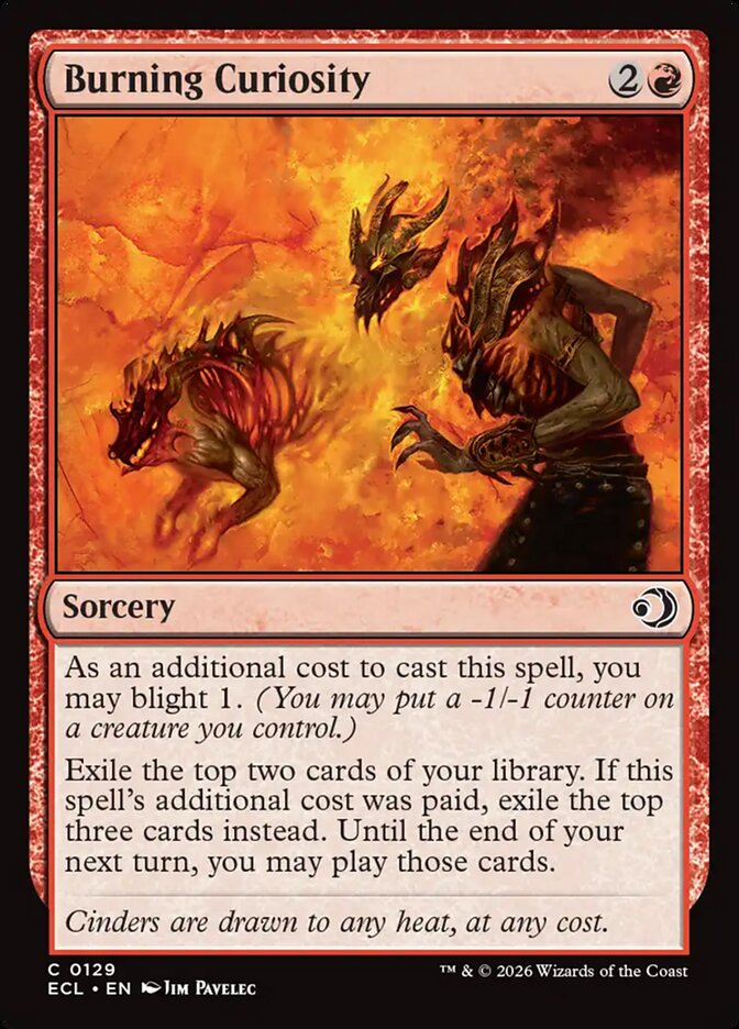 Burning Curiosity (129) - Lorwyn Eclipsed (ECL)