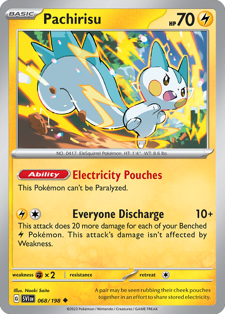 Pachirisu (68/198) - [Reverse Holo] Scarlet & Violet (SVI)