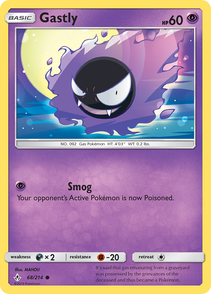 Gastly (68/214) - [Reverse Holo] Unbroken Bonds (UNB)
