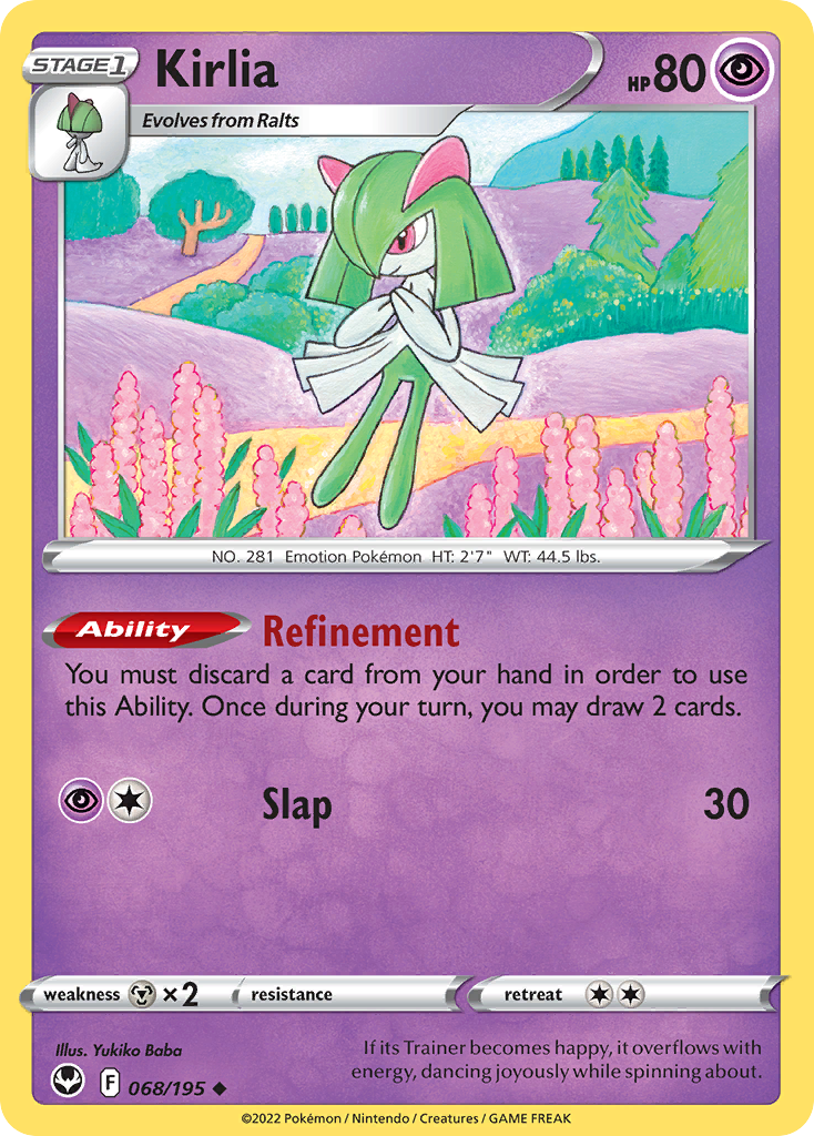 Kirlia (68/195) - [Reverse Holo] Silver Tempest (SIT)