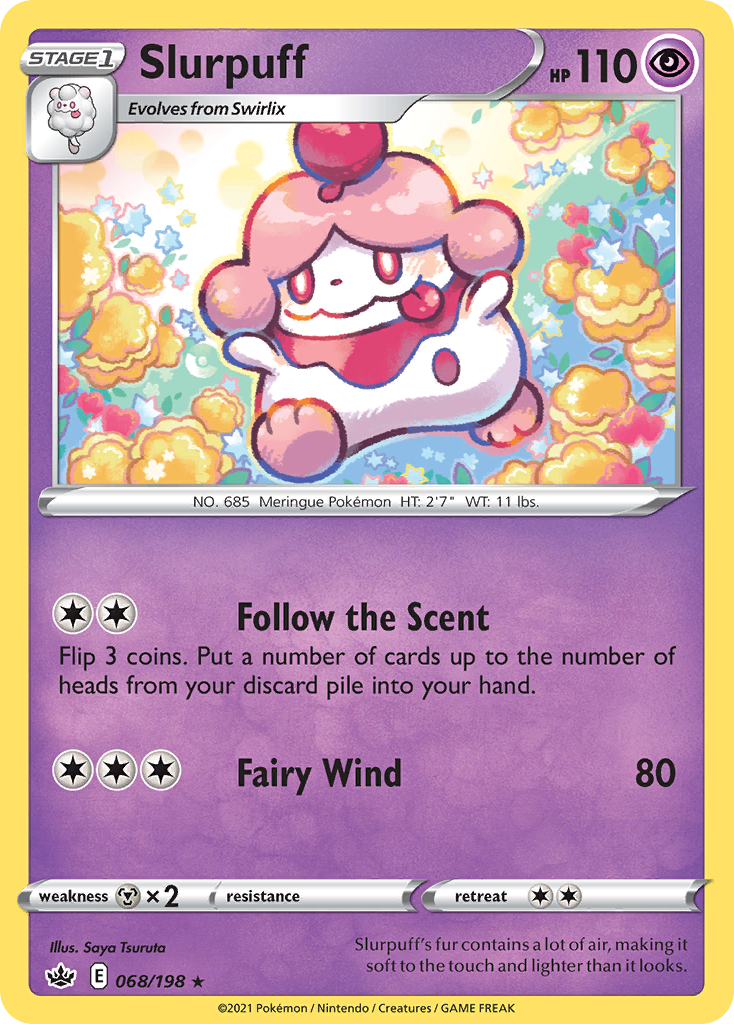 Slurpuff (68/198) - [Reverse Holo] Chilling Reign (CRE)