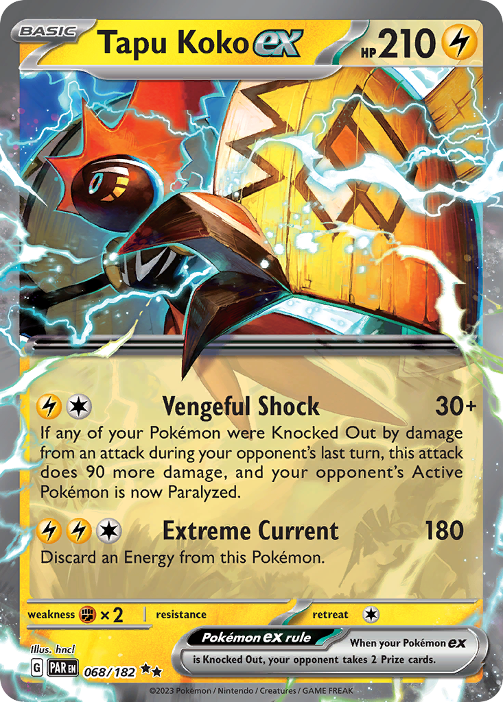 Tapu Koko ex (68/182) - [Holo Foil] Paradox Rift (PAR)