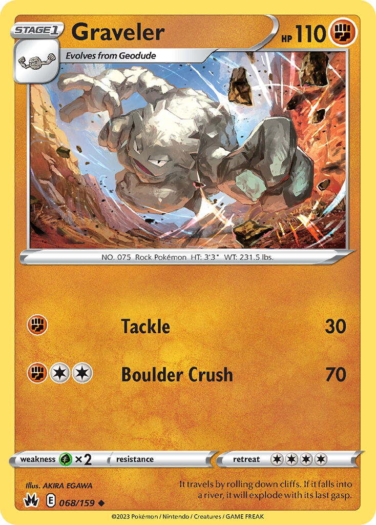 Graveler (68/159) - [Reverse Holo] Crown Zenith (CRZ)