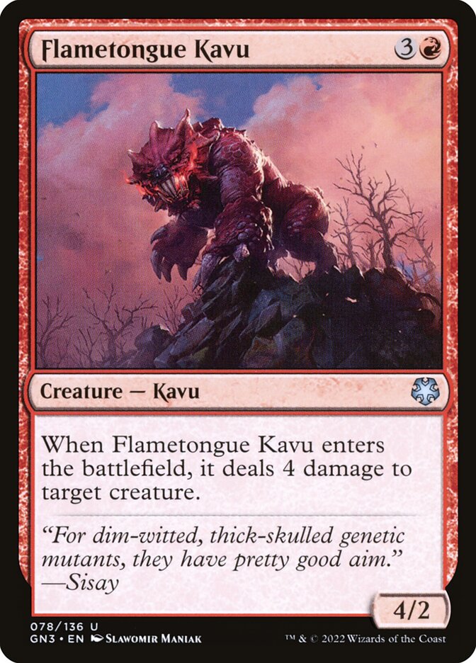Flametongue Kavu (78) - Game Night: Free-for-All (GN3)