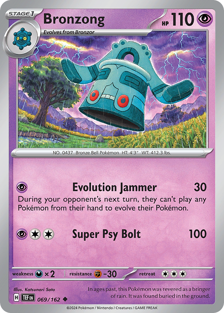 Bronzong (69/162) - [Reverse Holo] Temporal Forces (TEF)