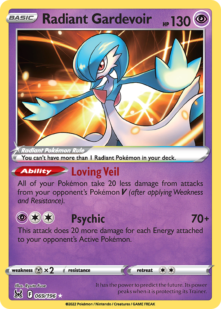 Radiant Gardevoir (69/196) - [Radiant Holo] Lost Origin (LOR)