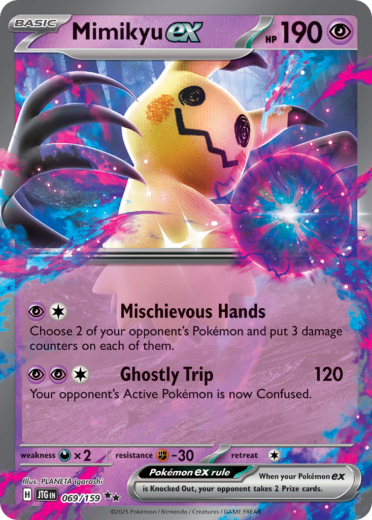 Pokemon Trading Card Game Journey Together Double Rare Mimikyu ex #69 Pokemon Trading Card Game Journey Together Double Rare Mimikyu ex #69