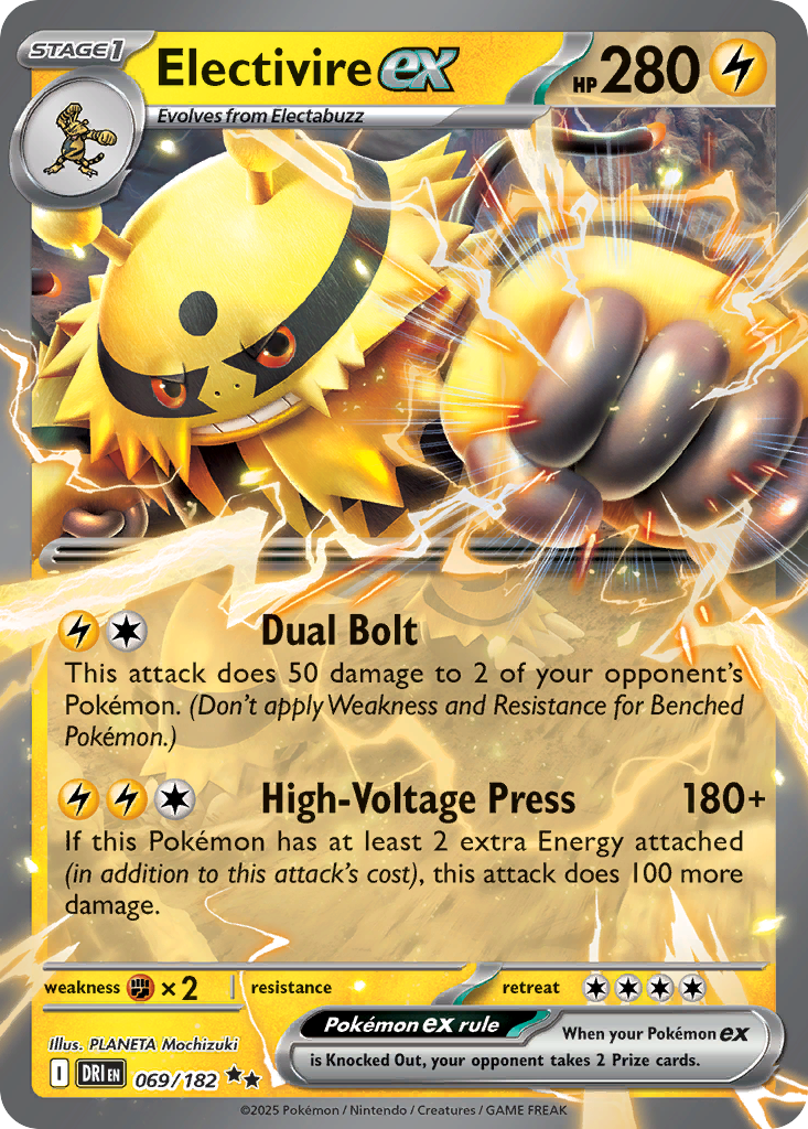 Electivire ex (69/182) - [Holo Foil] Destined Rivals (DRI)