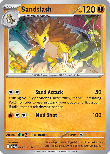 Sandslash (69/132) - [Reverse Holo] Mega Evolution (MEG)