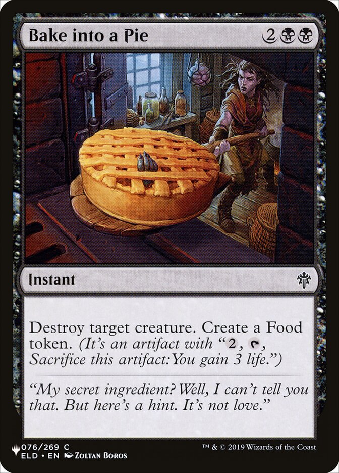 Bake into a Pie (ELD-76) - The List (PLST)