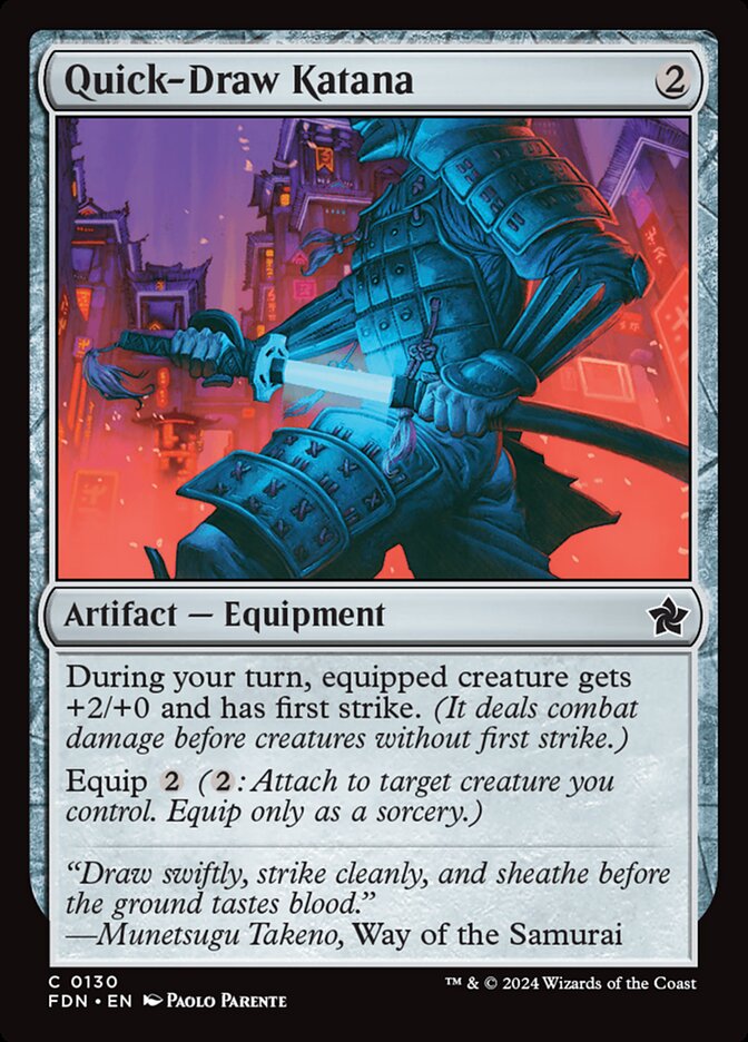 Quick-Draw Katana - [Foil] Foundations (FDN)