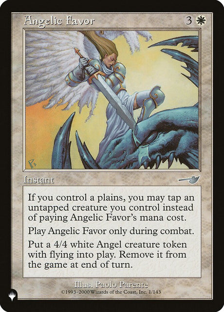 Angelic Favor (NEM-1) - The List (PLST)